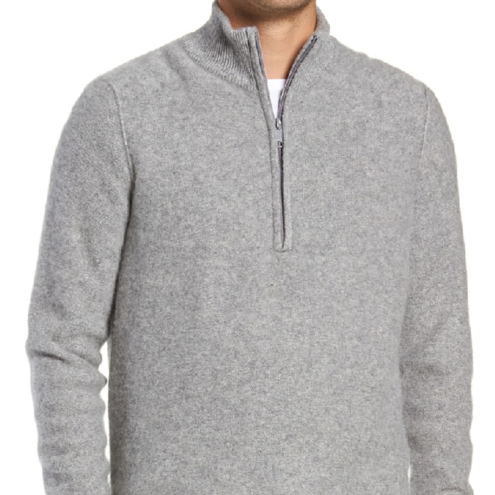 Brand New - Vince Cashmere Quarter Zip Sweater, XL